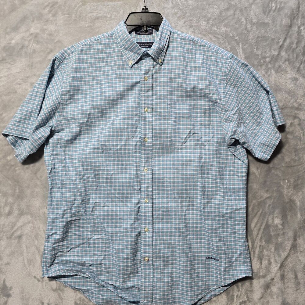 Daniel Cremieux Classics Plaid Short Sleeve L Multicolor Ck Button Down Shirt